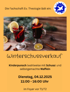 Plakat Winterschussverkauf am 04.12.2025